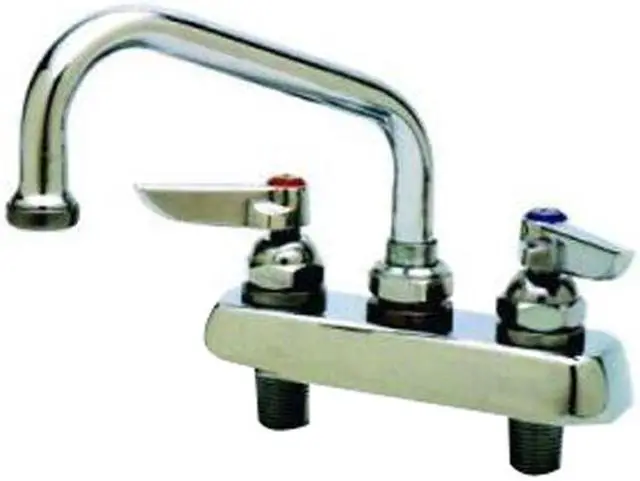 Main image of T&S Brass B-1111 4" Centerset 2-Handle Workboard Faucet Chrome