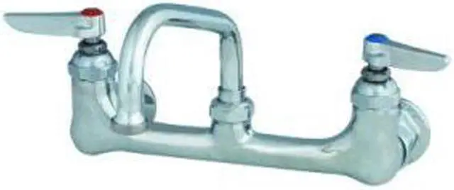 Main image of T&S Brass B-0232 8" Centerset Sink Mixing Faucet Swing Nozzle Chrome