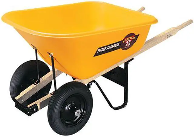 Main image of Ames True Temper BP8 10SB 8 Cubic Foot Poly Wheelbarrow with Dual Wheels