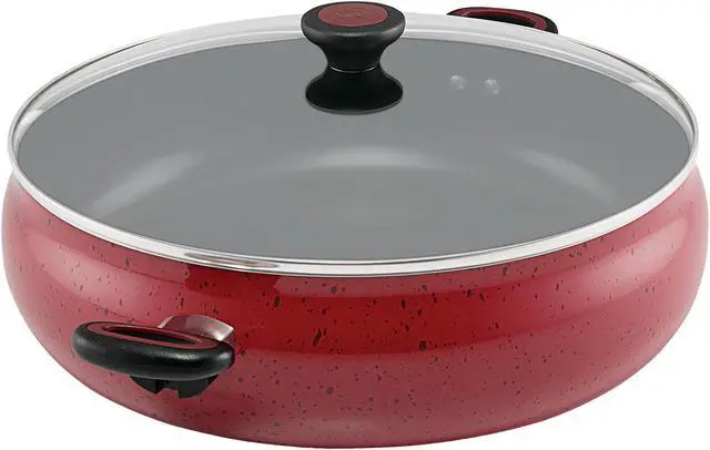 Alt view image 2 of 3 - Paula Deen Riverbend Aluminum Nonstick Covered Family Gathering Pan / Large Jumbo Cooker, 10-Quart, 13.75-Inch