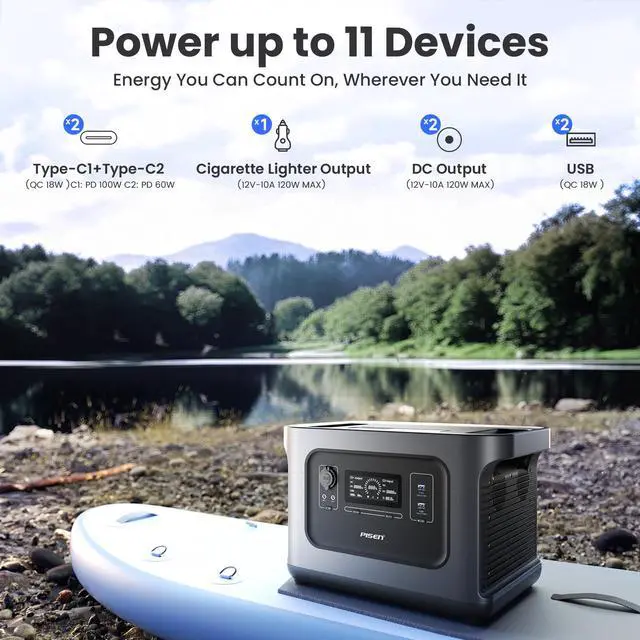 Alt view image 7 of 9 - PISEN Outdoor Power Supply 2150.4Wh | 2000W TS-OPS10