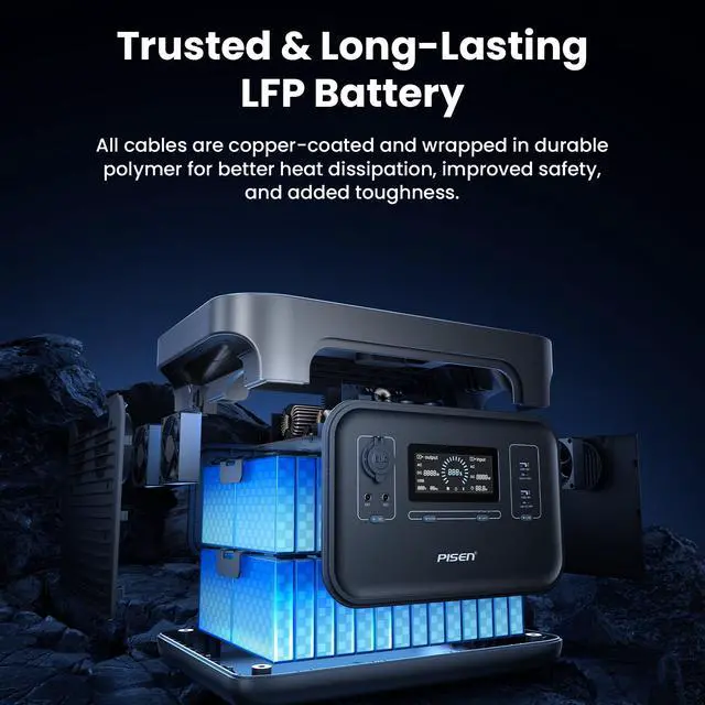 Alt view image 9 of 9 - PISEN Outdoor Power Supply 2150.4Wh | 2000W TS-OPS10