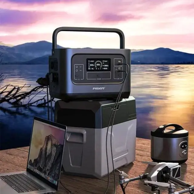 Alt view image 4 of 4 - PISEN Portable Power Station 1000W, 1008Wh LiFePO4 Battery Backup with AC Outlets