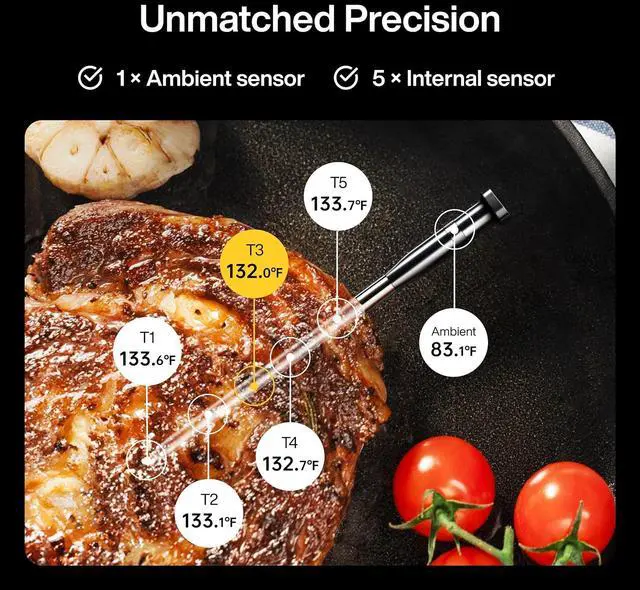Alt view image 4 of 7 - Typhur Sync One Smart Wireless Meat Thermometer