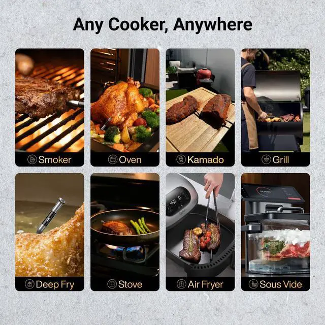 Alt view image 6 of 9 - Typhur Sync Dual WT03 Smart WiFi Wireless Meat Thermometer
