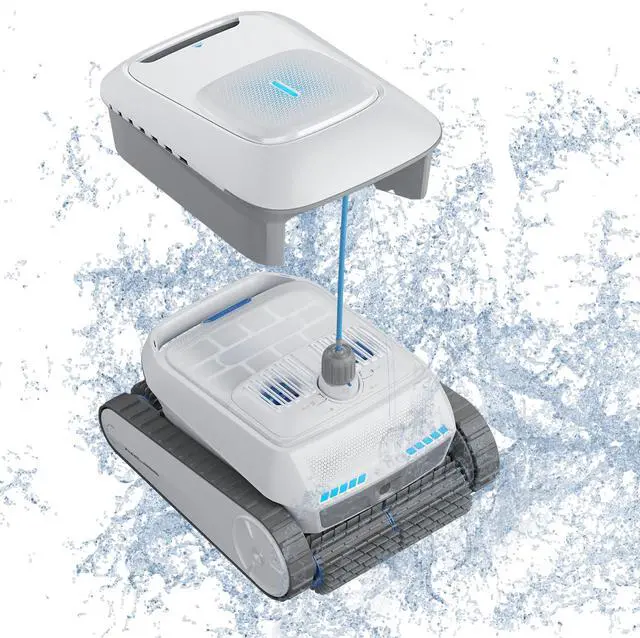 Alt view image 5 of 20 - AIRROBO All-In-1 Pool Cleaner + Surface Skimmer (Floor, Walls, Waterline and Surface Cleaning),150min Runtime