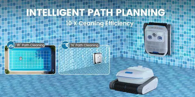 Alt view image 8 of 20 - AIRROBO All-In-1 Pool Cleaner + Surface Skimmer (Floor, Walls, Waterline and Surface Cleaning),150min Runtime