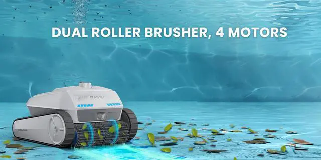 Alt view image 11 of 20 - AIRROBO All-In-1 Pool Cleaner + Surface Skimmer (Floor, Walls, Waterline and Surface Cleaning),150min Runtime