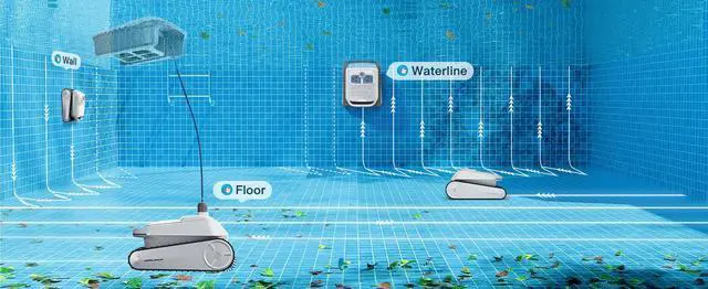 Alt view image 20 of 20 - AIRROBO All-In-1 Pool Cleaner + Surface Skimmer (Floor, Walls, Waterline and Surface Cleaning),150min Runtime