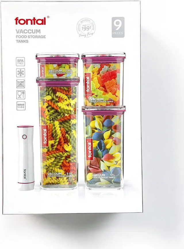 Alt view image 2 of 20 - FONTAL Electric Vacuum Sealer Machine with 4 Airtight Food Storage Container (0.5Qt / 1.2Qt / 1.8Qt / 2.4Qt) Meal Prep, Leakproof