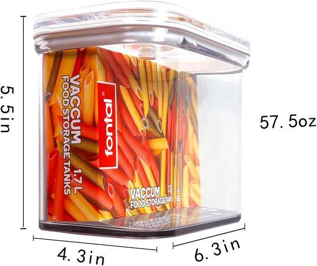 Alt view image 6 of 17 - FONTAL Electric Vacuum Sealer Machine with 4 Airtight Food Storage Containers (0.7Qt / 1.8Qt / 2.8Qt / 3.7Qt)