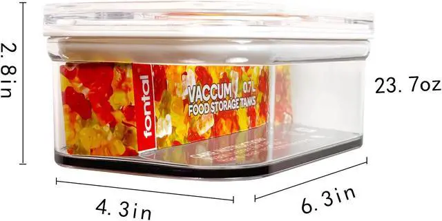 Alt view image 7 of 17 - FONTAL Electric Vacuum Sealer Machine with 4 Airtight Food Storage Containers (0.7Qt / 1.8Qt / 2.8Qt / 3.7Qt)
