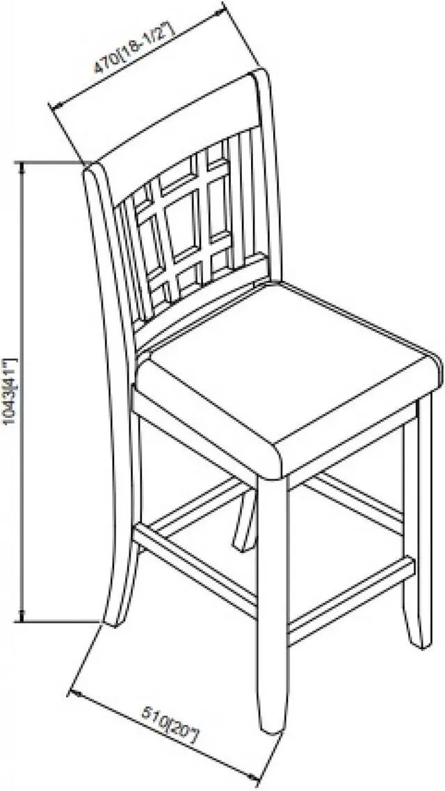Alt view image 3 of 3 - Brassex Counter Stool - Set of 2 - Brown (TN-4560W-ST)