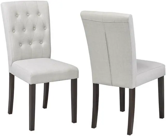Main image of Brassex Tufted Dining Chair - Set of 2 - Beige (WS5700-BEI)