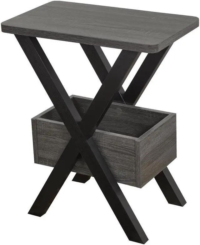 Main image of Brassex Axel Accent Table - Grey/Black  (161861)