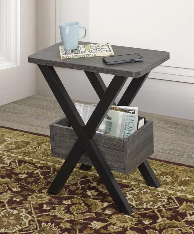 Alt view image 2 of 2 - Brassex Axel Accent Table - Grey/Black  (161861)