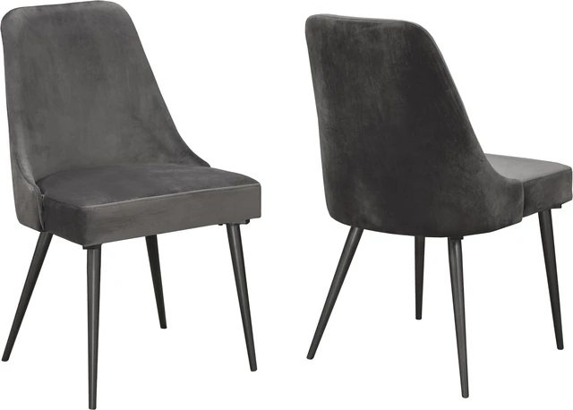 Main image of Brassex Luna Dining Chair - Set of 2 - Grey (XA682 GR)