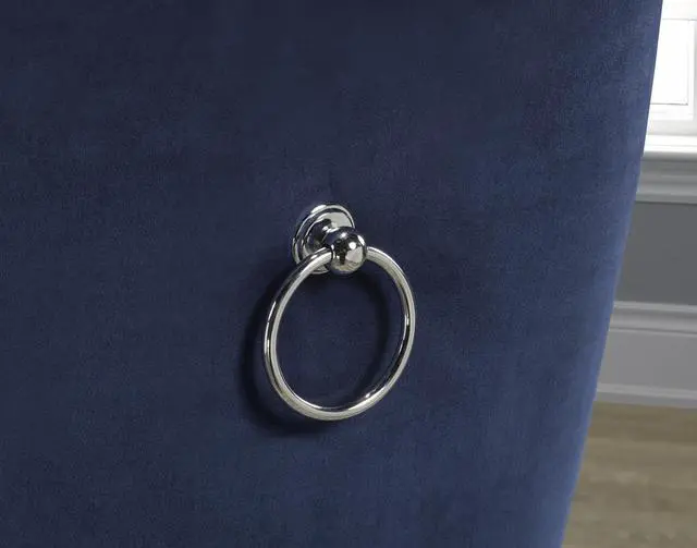 Alt view image 4 of 4 - Brassex Dining Chair - Set of 2 - Navy (F459-BL)