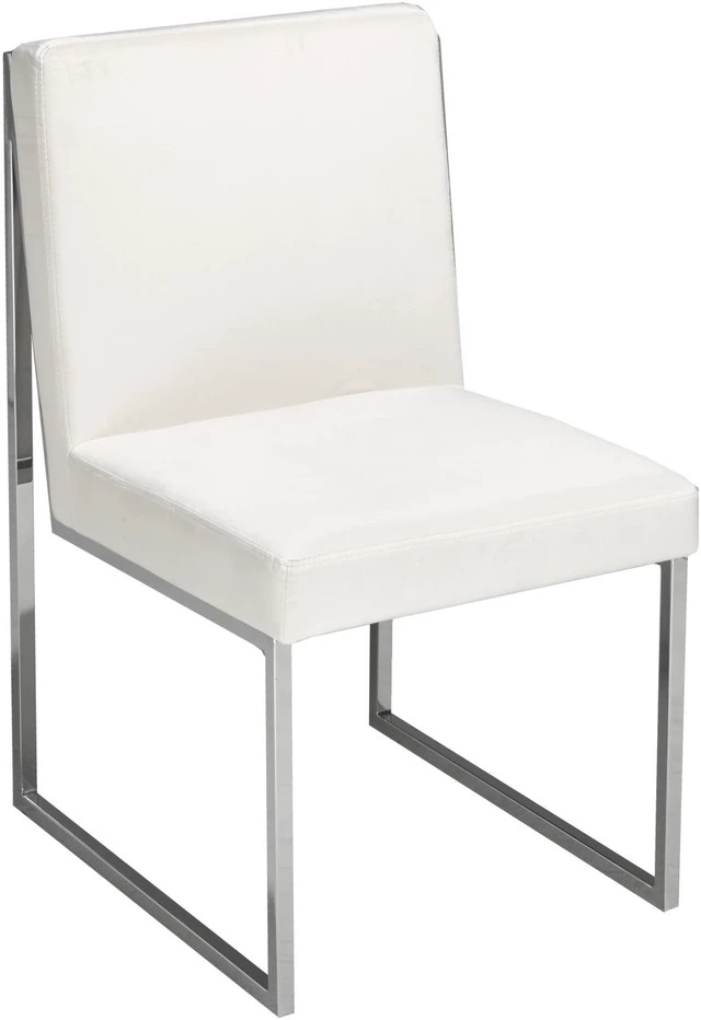 Main image of Brassex Barton Dining Chair - Set of 2 - White (3656-CF WH)