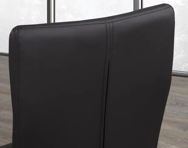 Alt view image 3 of 5 - Brassex Cierra Dining Chair - Set of 2 - Black/Gold (C-1175BK GOL)