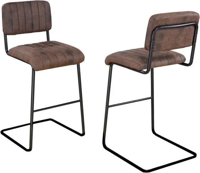 Main image of Brassex Damien Bar Stool - Set of 2 - Browm (HY-80013H-T-30)