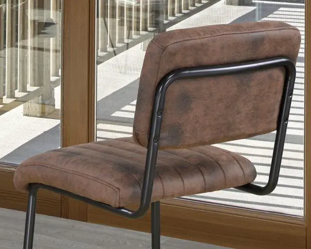 Alt view image 3 of 3 - Brassex Damien Bar Stool - Set of 2 - Browm (HY-80013H-T-30)