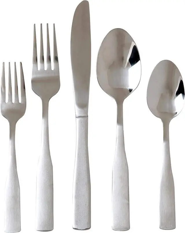 Alt view image 2 of 3 - Gibson Home Abbeville 61 Piece Stainless Steel Flatware Set with Wire Caddy 105685.61RM