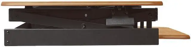 Alt view image 3 of 3 - Rocelco DADR-46-TK 46" Sit To Stand Adjustable Height Desk Riser w/ Extended Vertical Range (TEAK)