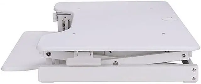 Alt view image 2 of 8 - Rocelco EADR-W EADR Sit To Stand Adjustable Height Desk Riser w/Easy Up-Down Handles, Enhanced Vertical Range White