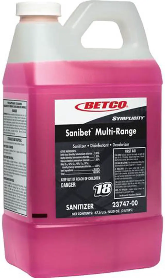 Main image of Betco Multi-Range Sanitizer Disinfectant Deodorizer, 2L