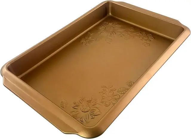 Alt view image 2 of 6 - Gibson Home Country Kitchen Embossed Carbon Steel 19 Inch Roaster Pan in Copper