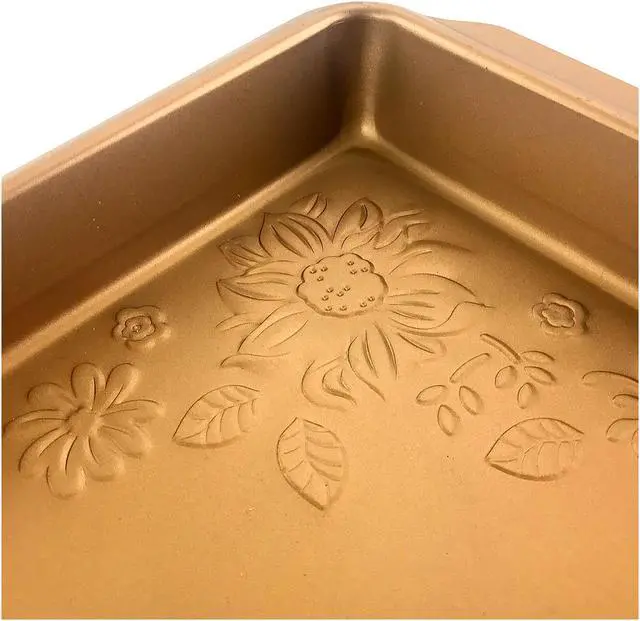 Alt view image 3 of 6 - Gibson Home Country Kitchen Embossed Carbon Steel 19 Inch Roaster Pan in Copper