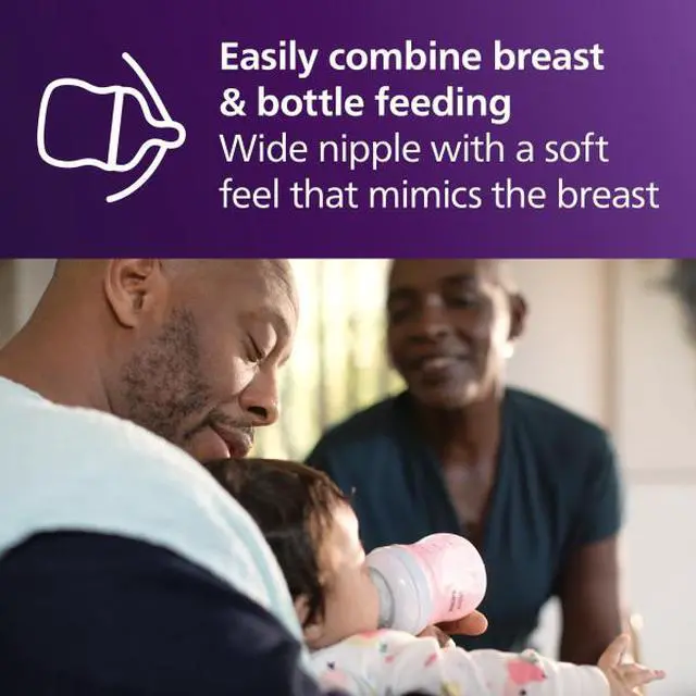 Alt view image 6 of 10 - Philips Avent Natural Baby Bottles with Natural Response Nipples (Medium Flow, Flow 3), 9oz, Pink, 4-pack, SCY903/14