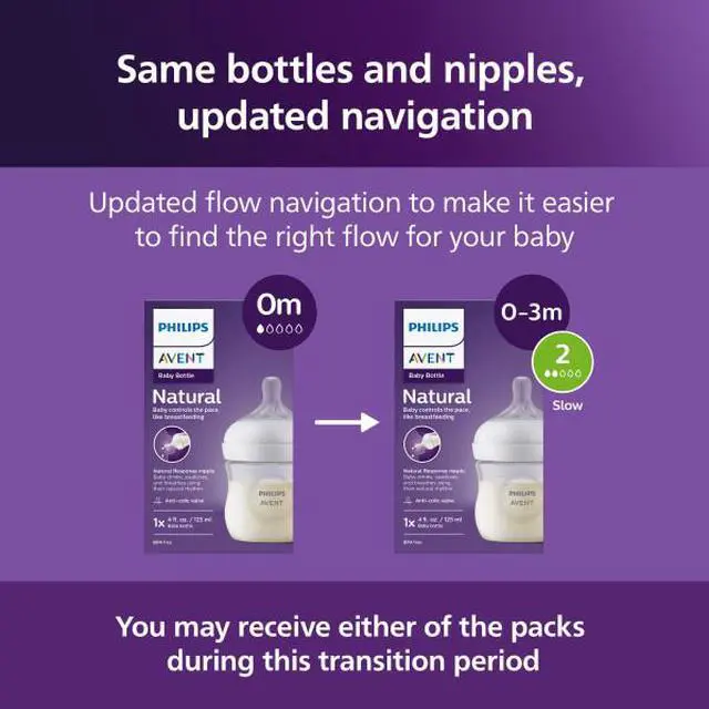 Alt view image 10 of 11 - Philips Avent Natural Baby Bottles with Natural Response Nipples (Slow Flow, Flow 2), 4oz, 4-pack, SCY900/04
