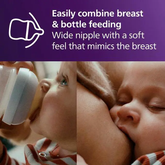 Alt view image 7 of 11 - Philips Avent Natural Baby Bottles with Natural Response Nipples (Slow Flow, Flow 2), 4oz, 4-pack, SCY900/04