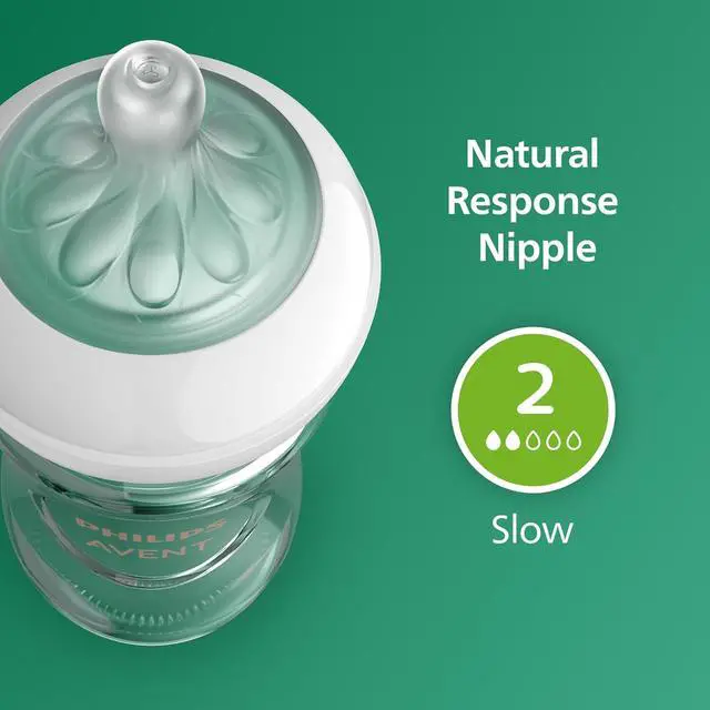 Alt view image 7 of 9 - Philips Avent Glass Natural Baby Bottle With Natural Response Nipple, 4oz, 4pk, SCY910/04