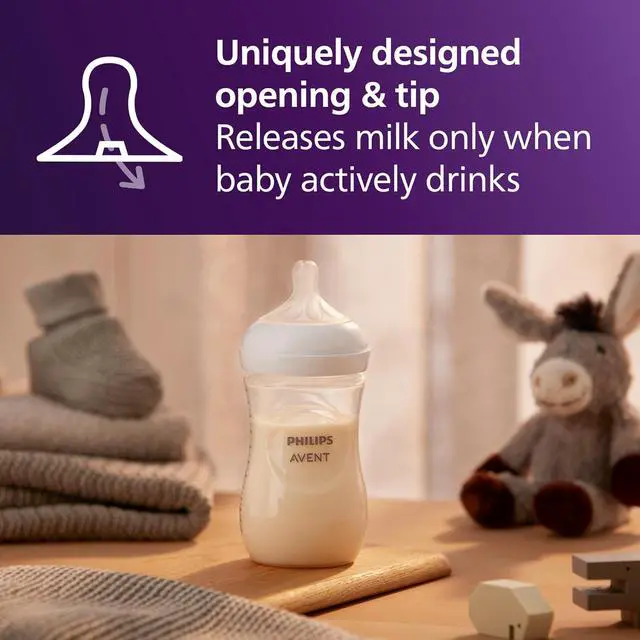 Alt view image 3 of 9 - Philips Avent Natural Baby Bottle With Natural Response Nipple, Clear, 9oz, 2pk, SCY903/02