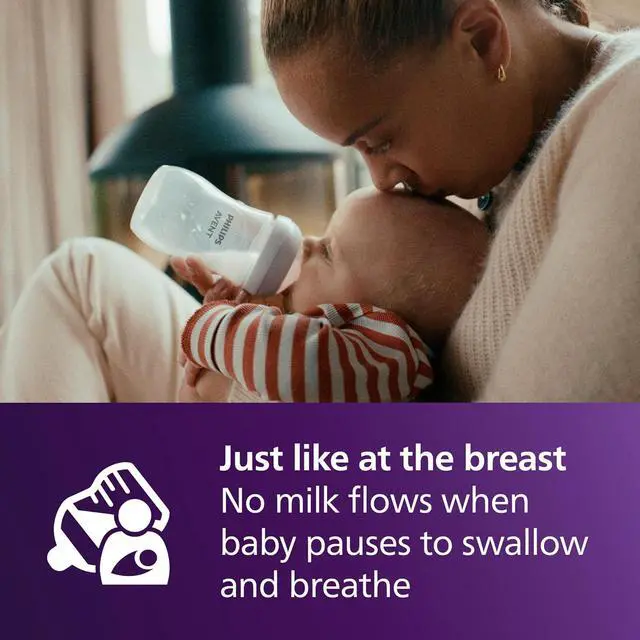 Alt view image 4 of 9 - Philips Avent Natural Baby Bottle With Natural Response Nipple, Clear, 9oz, 2pk, SCY903/02