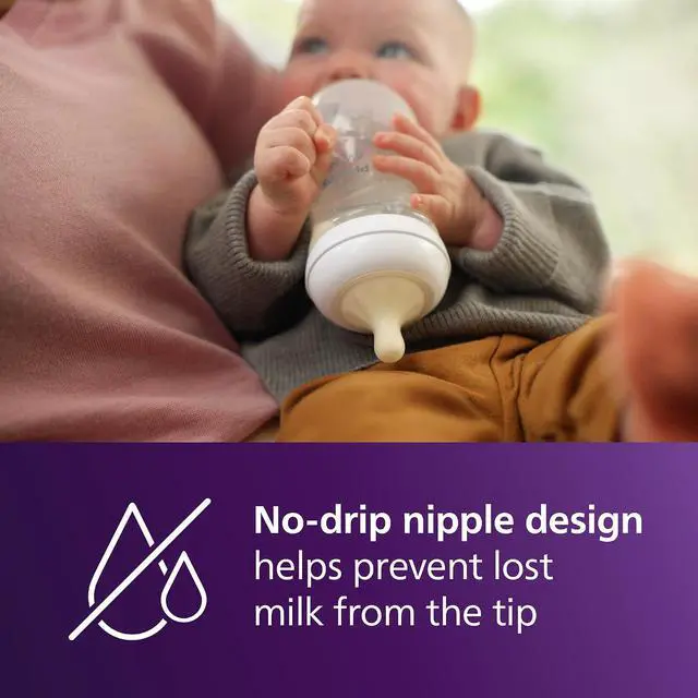 Alt view image 6 of 9 - Philips Avent Natural Baby Bottle With Natural Response Nipple, Clear, 9oz, 2pk, SCY903/02