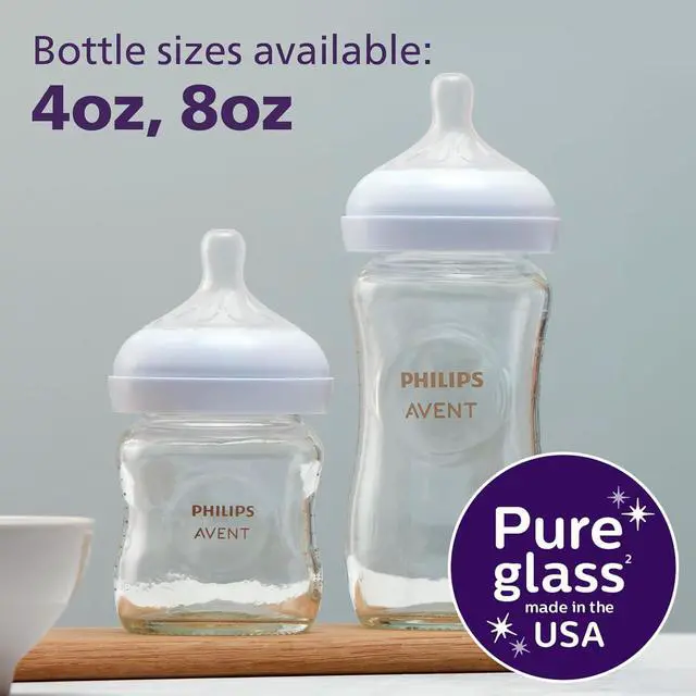 Alt view image 3 of 11 - Philips Avent Glass Natural Bottle Baby Set, SCD858/01