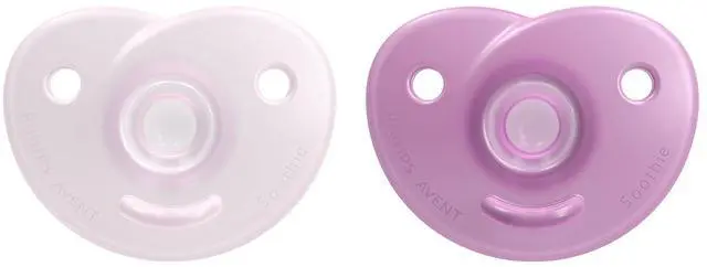 Main image of Philips Avent Soothie Heart Pacifier, 3-18 months, Pink/Light Pink, 2 pack, SCF099/12