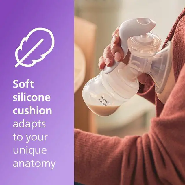 Alt view image 2 of 5 - Philips Avent Manual Breast Pump - Easy Pumping with Natural Motion Technology - Transparent, SCF430/03