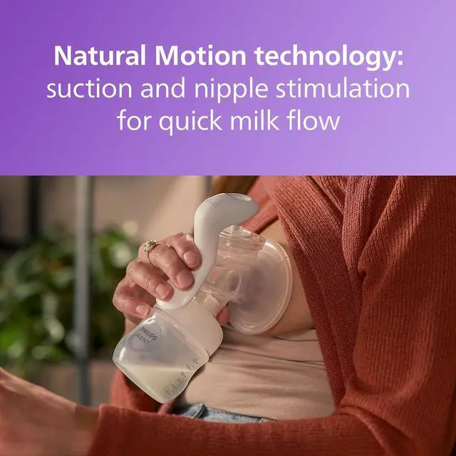 Alt view image 3 of 5 - Philips Avent Manual Breast Pump - Easy Pumping with Natural Motion Technology - Transparent, SCF430/03