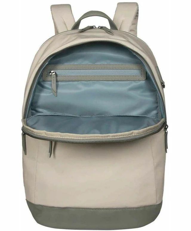 Alt view image 5 of 6 - Targus Avila TBB65013GL Carrying Case (Backpack) for 15" to 16" Notebook - French Oak - Water Resistant, Weather Resistant - Vegan Leather, Fabric, rPET Polyester Body - TBB65013GL