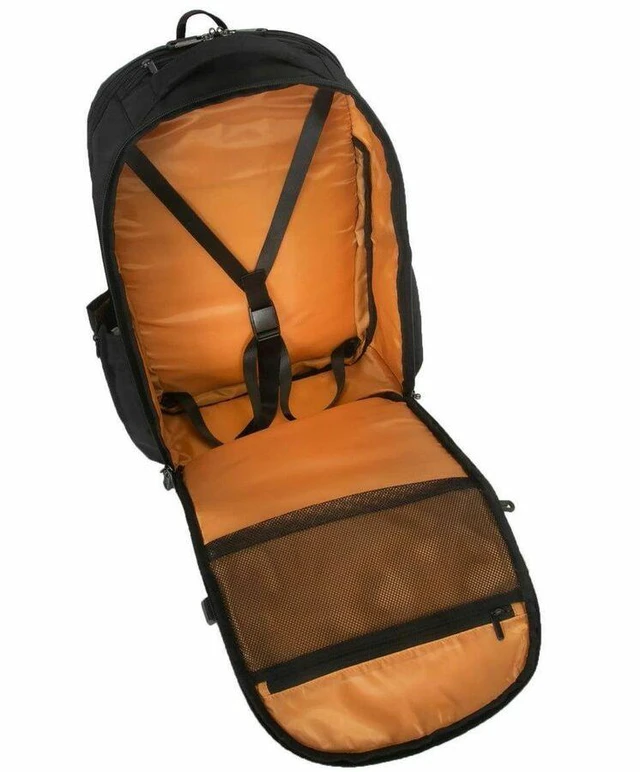 Alt view image 7 of 9 - Targus 15-17" Voyager EXP Travel Backpack - RFID Resistant, Water Resistant Bottom - Checkpoint Friendly - Shoulder Strap, Handle, Trolley Strap - TBB664GL