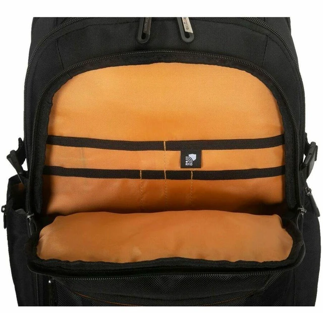 Alt view image 9 of 9 - Targus 15-17" Voyager EXP Travel Backpack - RFID Resistant, Water Resistant Bottom - Checkpoint Friendly - Shoulder Strap, Handle, Trolley Strap - TBB664GL
