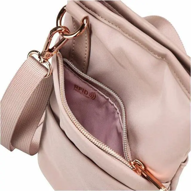 Alt view image 5 of 7 - Swissdigital KATY ROSE NG Lotus Sling Bag - RFID Protection Pocket - Eco-Friendly Fabric - SD2539-82