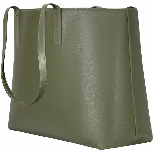 Alt view image 3 of 5 - Champs Onyx Carrying Case (Tote) for 11" to 15.6" Notebook - Khaki - RFID Resistant - Top Grain Cowhide Leather Body - Signature Patterned Lining - Carrying Strap - OB-414-KHAKI