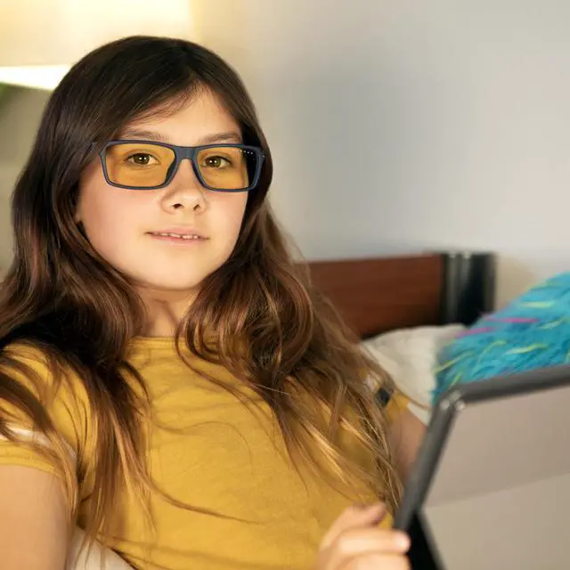 Alt view image 5 of 5 - GUNNAR CRUZ Youth Glasses Onyx Frame (Amber Lens) Tint 65% Blue Light & 100% UV Protection, CRU-00101