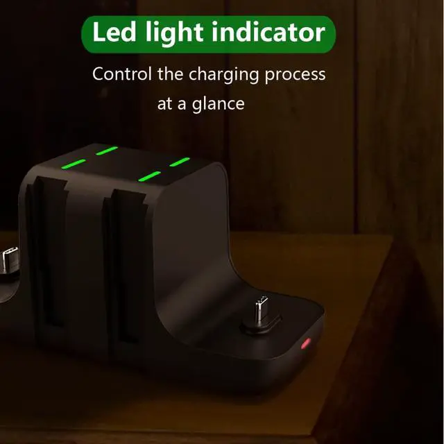 Alt view image 3 of 7 - Switch Charger Dock Station for Nintendo Switch, Idealforce 6 in 1 Fast Charger Station Desktop Dock Adapter with Type C Cable for Joycon&Pro Controller